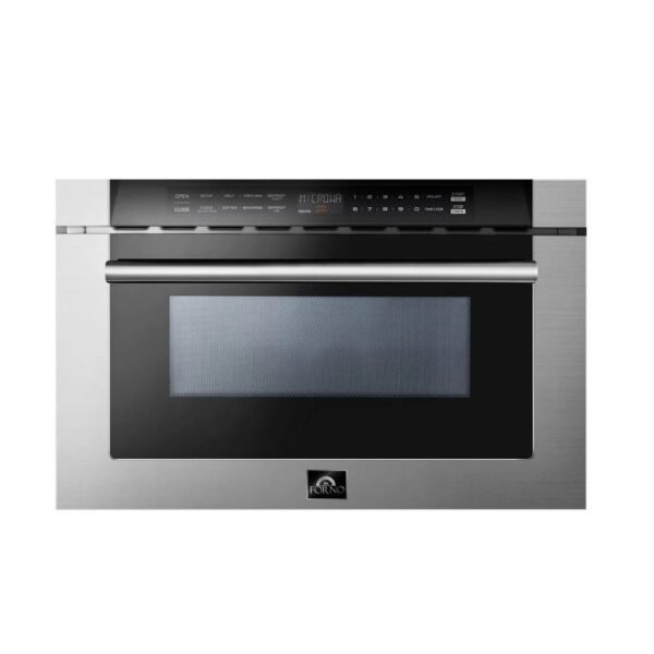 FORNO Capoliveri 24″ 1.2 cu. ft. Built-In Microwave Drawer in Stainless Steel, FMWDR3000-24