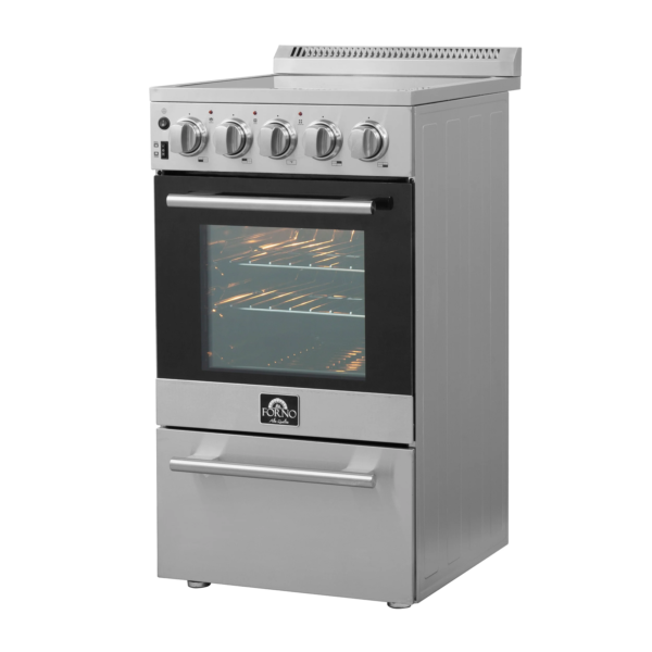 Forno Pallerno 20 in. Freestanding Electric Range, 2.05 cu. ft., 4 Elements, Stainless Steel (Model FFSEL6052-20)